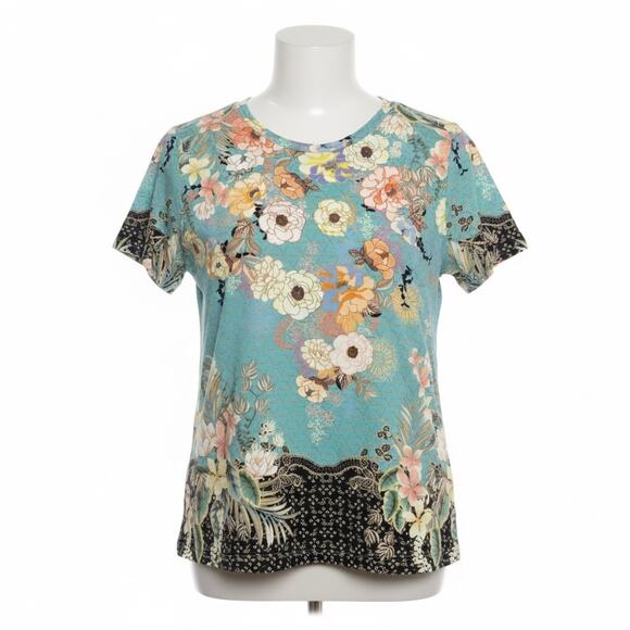 Johnny Was Millay Favorite Printed Tee Bamboo Floral Size XL - Picture 1 of 5